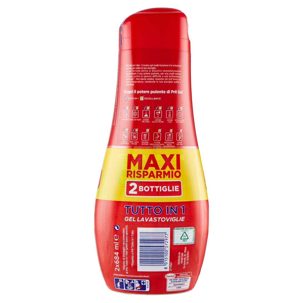 PRIL Tutto in 1 Gel Classico 2x684ml